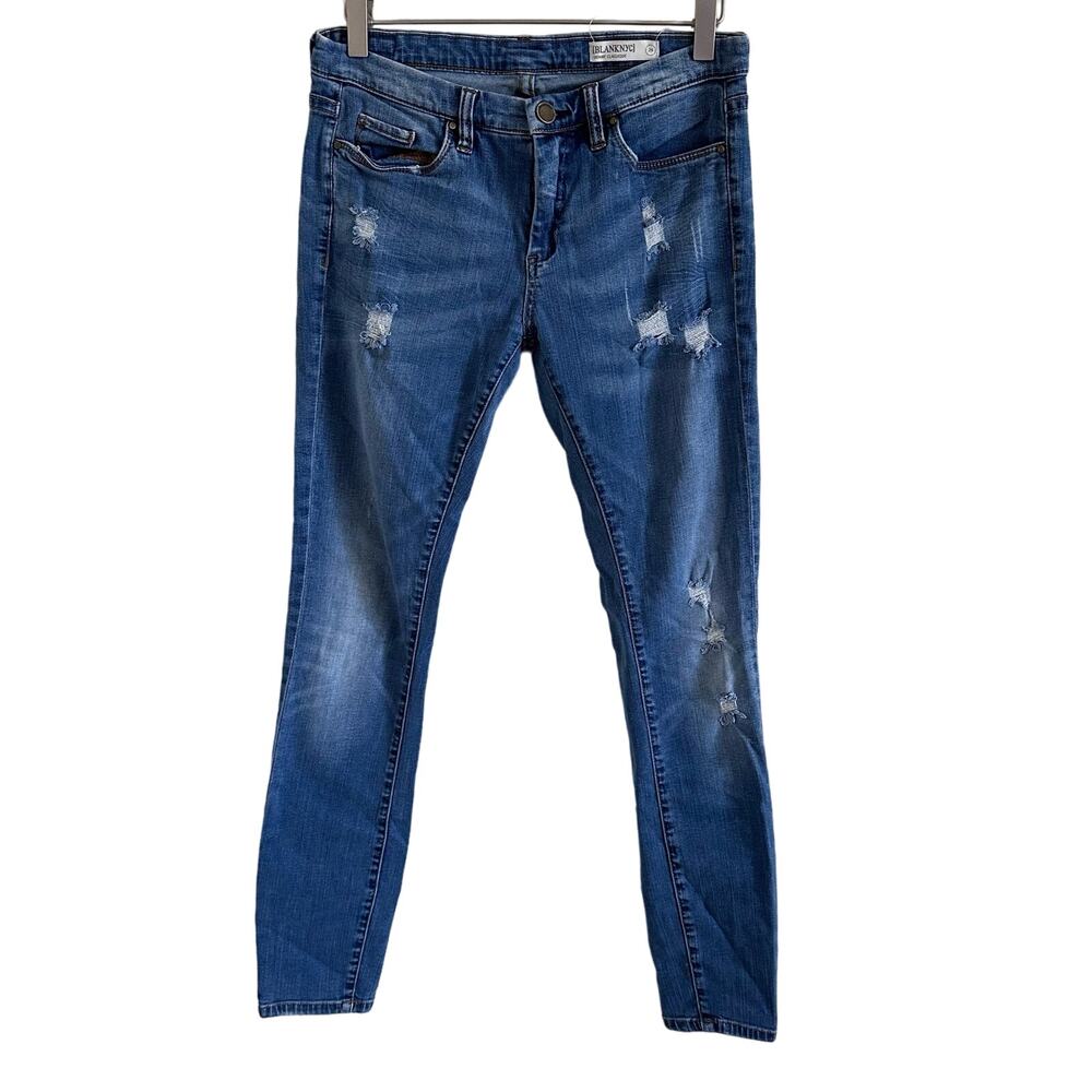 BlankNYC Skinny Classique Distressed Light Washed Jeans Size 29